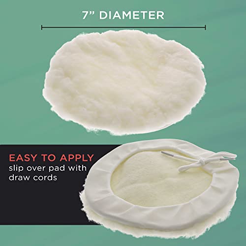 Tcp Global 7" Synthetic Wool Blend Polishing Pad Bonnets (Pack Of 3) #TOP2