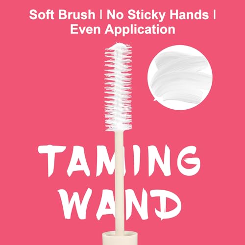 Image of 2 Pack Hair Cactus Fruit 3-in-1 Styling Cream & Taming Wand - Smooth Flyaways, Control Frizz & Define Curls | Lightweight Non-Greasy Formula, Precision Brush, Vegan & Citrus Scent Hair Care