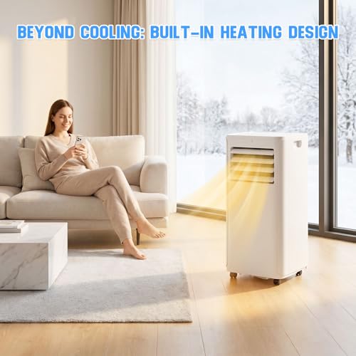 Image of 12,000 BTU Portable Air Conditioner With Heat, Wifi 3-in-1 AC Unit with Dehumidifier & Fan, Quiet Operation for Bedroom, Cools up to 550 sq.ft, 24-Hour Timer, Remote & Window Installation Kit