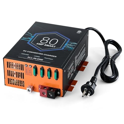 RV Converter 80 Amp 110V AC to 12V DC RV Power Converter Battery Charger
