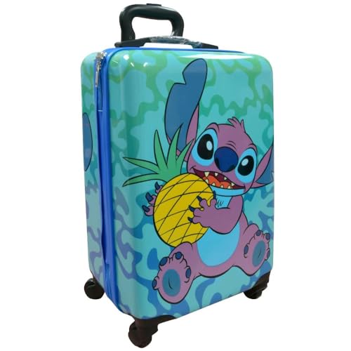 Image of Fast Forward Lilo and Stitch Luggage, 20 Inches Hard-Sided Tween Spinner Suitcase for Toddlers, Kids Carry-On Luggage