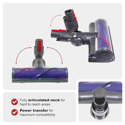 SPARES2GO Herramienta de piso de turbina compatible con Dyson Aspirador inalámbrico V8 Animal Absolute SV10