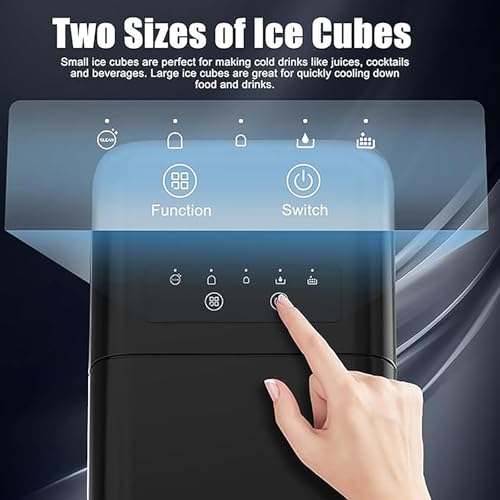 Countertop Ice Maker Machine 130W - Self-Cleaning, 12kg/24h Ice Production, 1.5L Water Tank - Perfect for Home, Kitchen, Office, Bar Use
