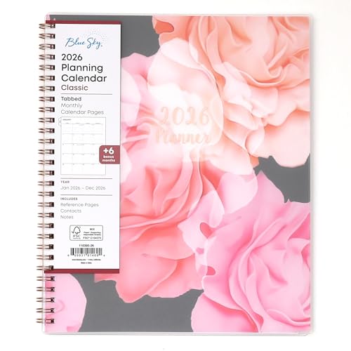 Blue Sky 2026 Monthly Planner Calendar, January 2026 - December 2026, 8