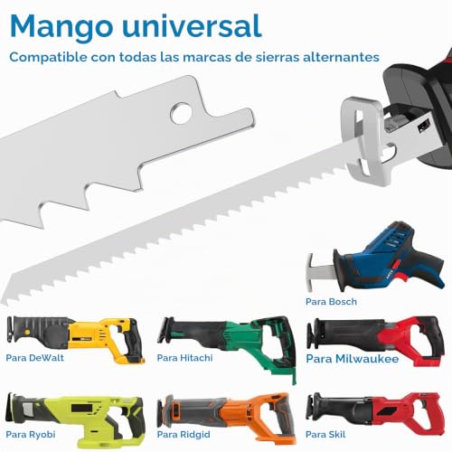 Miniatura 6 de Oromyo Juego De 6 Hojas De Sierra Sable De 228 305 Mm En Acero Inoxidable Para Huesos Y Carne, Sierra Para Metales Con Maletín De Almacenamiento, Para Cortar Ternera, Carne Congelada, Huesos