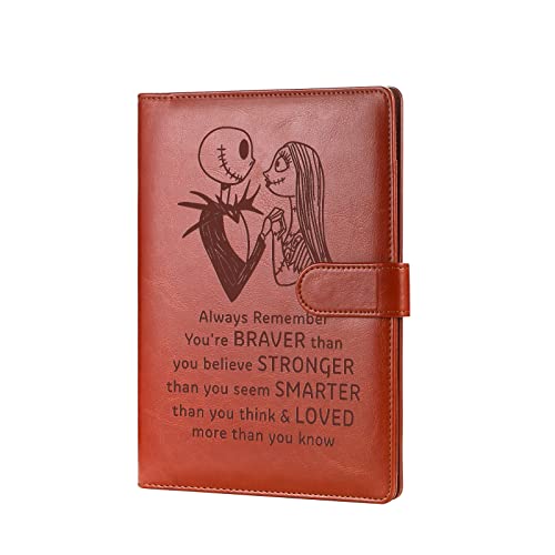 Jack and Sally Gifts Leather Portfolio Always Remember You’re Braver