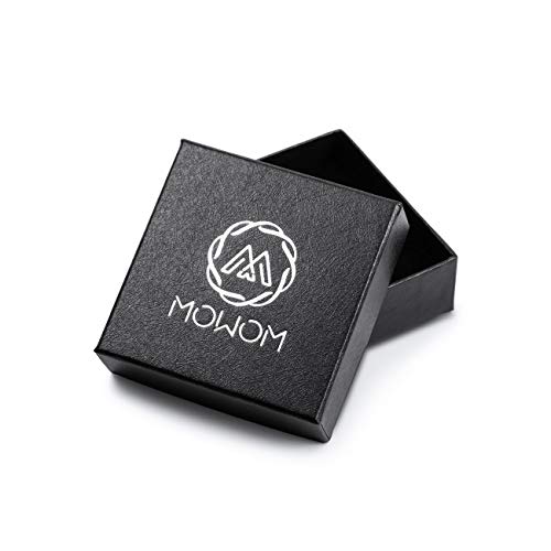 Mowom Black Chain Necklace For Men Women Water Resistent 316L Stainless Steel Big Thick Cuban Link Chains Plated & Brushed Finish Silver Color With Gift Box (3.5 Mm Wide, 20 Inches Long) #TOP6