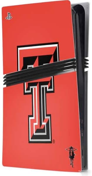 Skinit Decal Gaming Skin Compatible with PS5 Pro Console - Officially Licensed Texas Tech University TT Red Raiders Design
