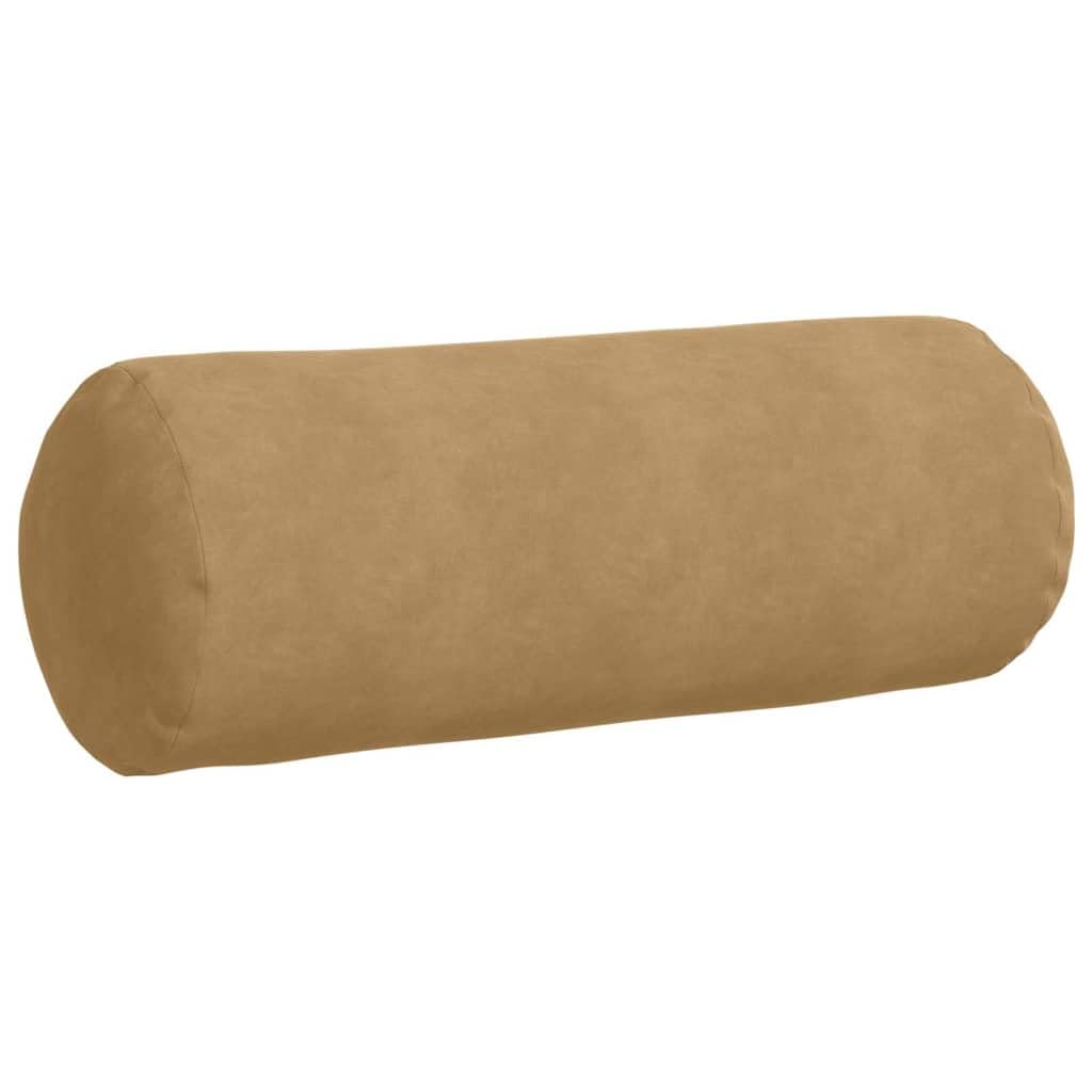2er Set Bolsterkissen Braun 25 x 70 cm Cord Nackenrollen | Weiche Nackenrollen aus strukturiertem Cord für gemütliche Stunden im Wohnzimmer und Schlafzimmer. Mit Reißverschluss.