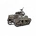 Ssccgym Remote Control Light Tank US M5A1 Stuart Tank 1/16 War RC Military Vehicle Simulation Smoke Barrel Lifting/Turret Rotation 360 Degrees/NO-Shooting/Collection Model / 2Batteries