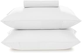 KARSTEN - Jogo de Cama Matiza 160 Fios 3 Peças Queen Branco 100% Algodão