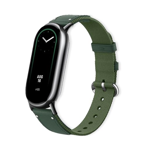 [Etsbaocy] �o���h Xiaomi Smart Band 10 / 9 / 8 �Ή� �����o���h �ւ��x���g���U�[�e���i�C������ �ґg�X�g���b�v ���߉\ �����p�X�g���b�v Xiaomi Mi Band 10 / 9 / 8 �p�x���g - �O���[��