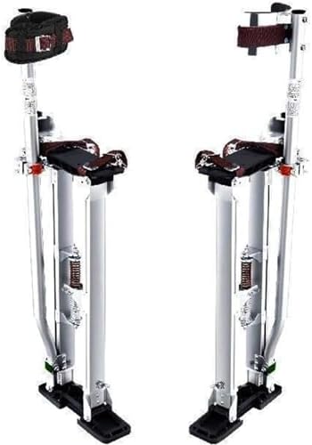Professional Aluminum Plastering Stilts - Adjustable Drywall Ladder for Painters, Construction & Stage Props - Lightweight, Durable, Ideal for Taping & Texturing