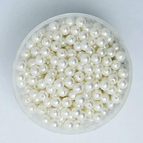 SATYAM KRAFT 600 Pcs Artificial Off White Moti Pearls Beads for Jewellery Making,Earring,Necklace,Bracelet Set for Beading,Crafting,Scrap Booking and Hand Embroidery Materials for Anniversary (4 mm) (B09C38FZ4V) Amazon Price History, Amazon Price Tracker