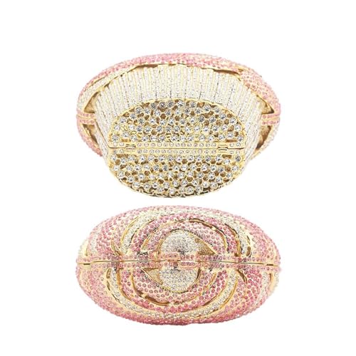 Image of Women Ice Cream Crystal Evening Bag Luxury Rhinestone Clutch Wedding Party Minaudiere Purse and Handbag for Cocktail