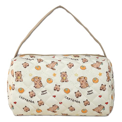 FOSDICK Capibara Neceser Mujer Viaje, Neceser Maquillaje de Mano, Capibara Bolsa Maquillaje, Necessaire Mujer, Lindo Capybara Makeup Bag, Portátil Make Up Bag, Bolsa Cosmeticos para Mujers Niñas
