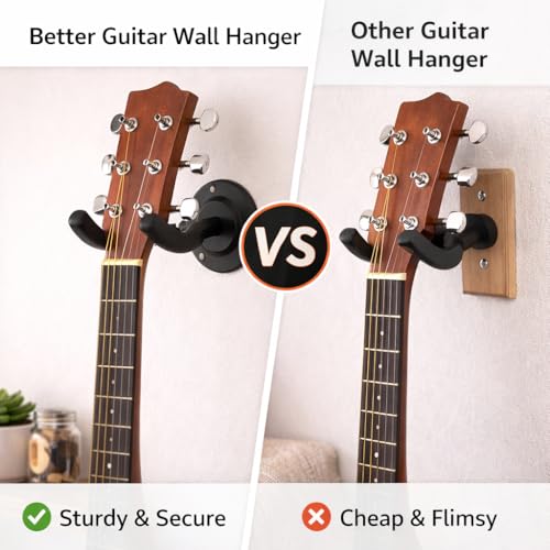 Image of MOCKING BIRD Guitar Belt with guitar wall mount hanger Adjustable Buckle Guitar strap for acoustic Guitar Electric Guitar bass Guitar Hanger with Colourful Plectrum picks