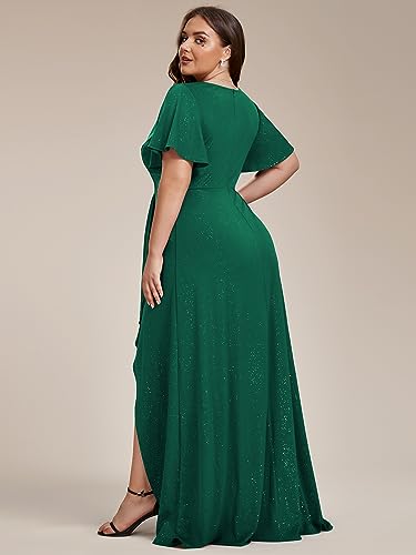 Image of Ever-Pretty Womens Glitter High Low Plus Size Cocktail Wedding Guest Dress
