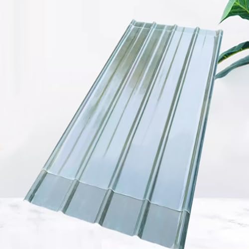 Tôle de toit de revêtement en fibre de verre ondulée transparente 10 plaques 0.9x1.1m