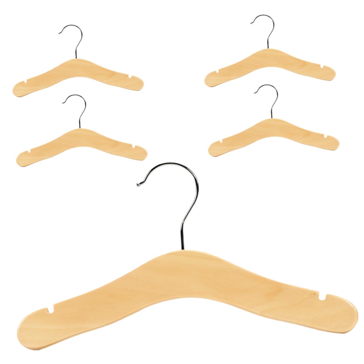 Perchas de Madera para Niños 5 Piezas, Perchas Pequeñas