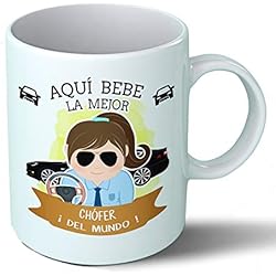Ropa De Trabajo Para Choferes Planetacase Taza Desayuno Aquí Bebe la Mejor chofer del Mundo Regalo Original choferes Ceramica 330 mL
