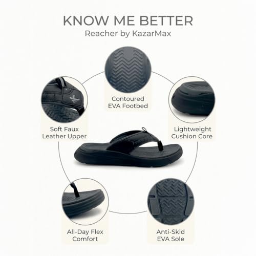 Image of KazarMax Men Slipper | Lightweight | Skid Resistent | Super comfortable Sporty Thong Flip-Flops Slippers For Men