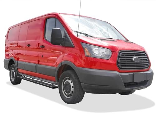 Estribos negros de acero inoxidable Tuxtreme 5in para Ford Transit miniatura 2
