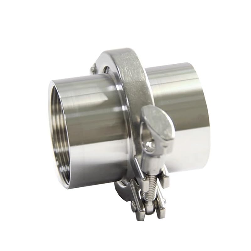 Adapter tulejkowy z gwintem wewnętrznym, osłoną Tri Clamp, stal nierdzewna SS304 z łącznikiem rurowym z uszczelką silikonową(DN25-Clamp 50.5mm)