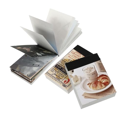 LIFKOME 3pcs Creative Collage Background Planner Notebook Lightweight Notepad for Work Notes Diary Journals Portable Decorative Stationery