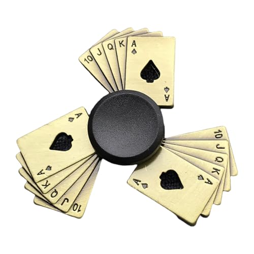 GNALIA Hand Spinners, 1 Pièce Fidget Spinner Métal Bronze Antique Noir Or 6,3 Cm Longueur 6,3 Cm Largeur 1,3 Cm Hauteur, Roulement À Billes Acier Inoxydable...