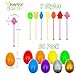 Mchochy 24 Pack Sticky Hands Toys Filled Easter Eggs, Plastic Easter Eggs Filled with Bunny Chick Sensory Stretchy Toys for Kids Gifts, Easter Egg Hunt Party Favors, Easter Basket Stuffers