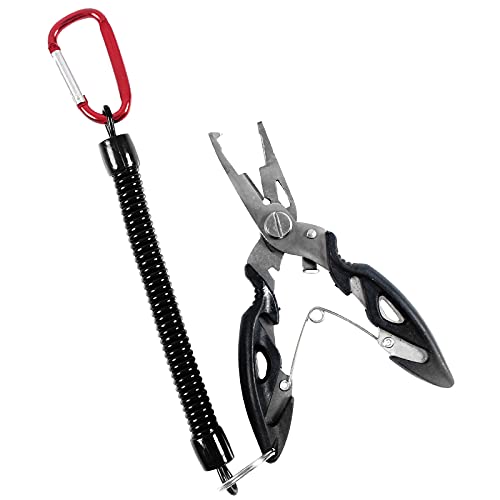 Lixada Alicates de Pesca Multifuncionales,Tijeras,Cortador de Hilo de Pescar,Removedor de Gancho,Herramienta de Abrazadera de Pesca