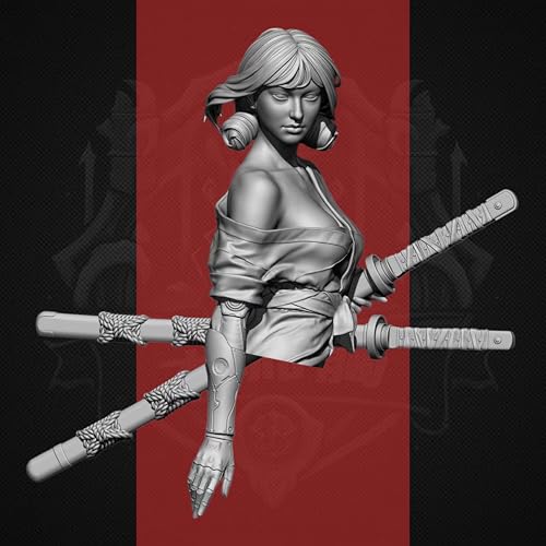 Maquette en résine d'agent féminin de science fiction 1/24 figurine à peindre
