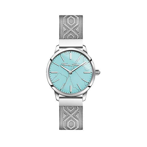 Thomas Sabo Damen Analog Quarz Uhr mit Edelstahl Armband WA0343-201-215-33 mm