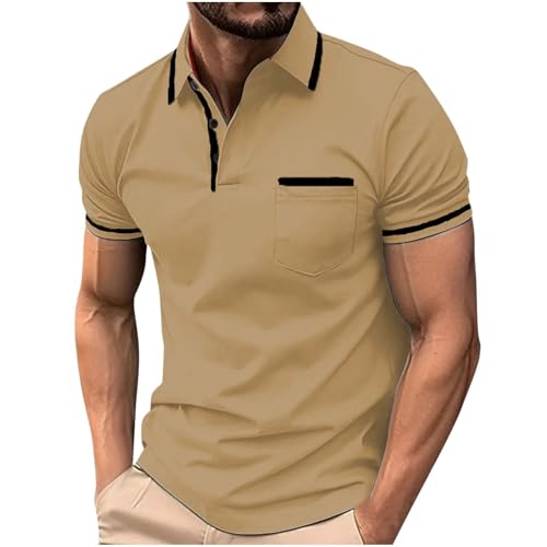 Polo homme manches courtes anti transpiration avec col respirant d'été