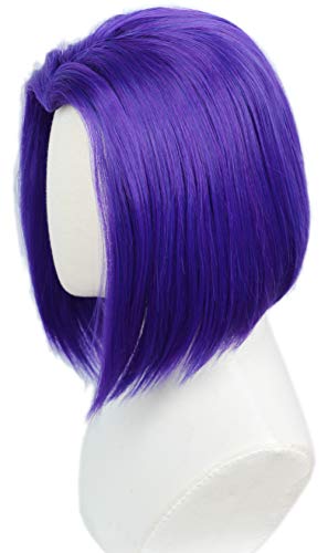 Perruque de cosplay courte violette Codeven pour déguisement d'Halloween - 3