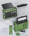 Emergency Weather Radio with Large Solar Panel, Efficient Hand Crank & Real 12000mAh Battery | AM/FM/NOAA Bands, LED Flashlight, Reading Lamp, SOS Alarm & Phone Charger for Camping & Emergencies