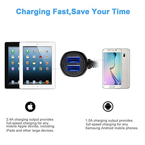 Car Charger Compatible for Garmin Nuvi, APPHOME 6.6ft Mini USB Charing Cord 12V/36V Garmin GPS Accessories Vehicle Power Adapter Compatibe for Garmin GPS Nuvi 2539LMT 2597LMT Dashcam - Thumbnail 6