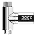 sdfghzsedfgsdfg Display LED Home Water Digital Doccia Termometro Flusso Auto-Generante Elettricità Misuratore di Temperatura Acqua Monitor