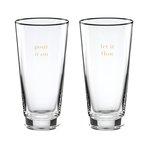 Kate Spade Cheers to Us Let It Flow & Verser It On Verres 1.30, Transparent