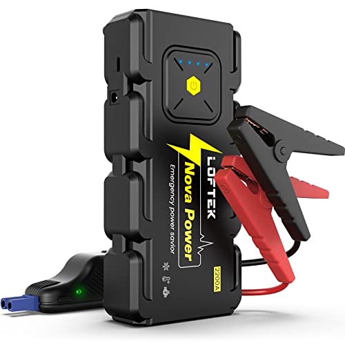 LOFTEK Car Jump Starter Battery Pack, 2200A Peak Current Protable Jump Box for Up to 8.0L Gas and 6.5L Diesel Engines, 12V Auto Battery Booster with Built-in LED Flashlight for Most Vehicle