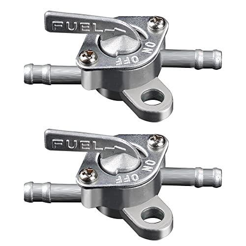 2pcs interrupteurs de robinet d'essence, robinet de carburant, robinet d'essence, fermeture interrupteur à huile 6mm, en ligne pétrole, universel pour 50cc...