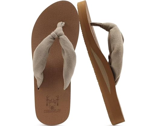 Image of KuaiLu Flip Flops for Women with Arch Support Summer Beach Thong Sandals