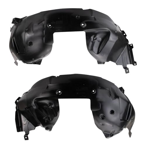 Image of TRQ Front Driver and Passenger Side Inner Fender Liner Set Compatible with 2018-2023 Ford Mustang GT with Level 2 Performance Package