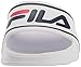 Fila Men's Slide Sandal, White/Navy/Red, 10