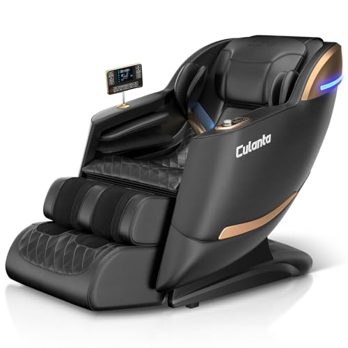 Culanta Massage Chair Full Body, Zero Gravity SL-Track Shiatsu Massage Recliner Chair with Body Scan, Airbags, Foot Rollers, Deep Yoga Stretch, Heating (U1-Black)