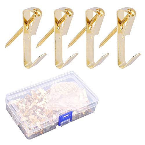 200 Piezas Ganchos para Colgar Cuadros Foto Gancho Marco con Clavos Kit Resistente Colgador Cuadros Para Colgar para Decoraciones de Hogar Marcos de Espejos de Oficina Reloj Lienzo