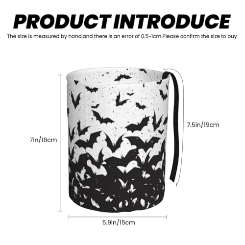 Image of Car Trash Bag Abstract Black Bat Waterproof Trash Small Car Can Portable Collapsible Car Garbage Can Hanging for Back Seat Floor or Hanging Headrest Car Decor Road Trip Essentials