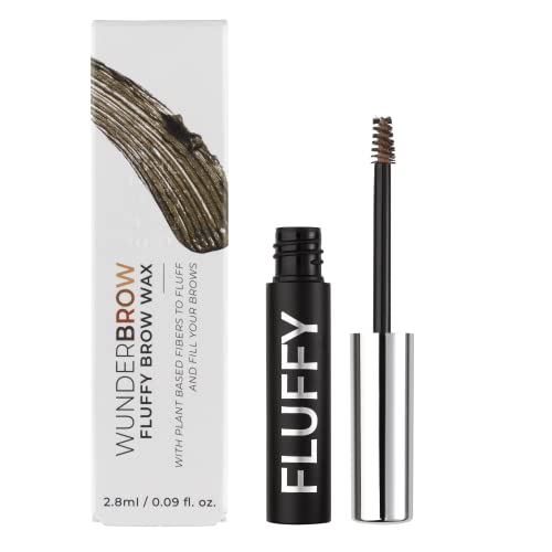 Wunderbrow Fluffy Brow Wax, Vegan And Cruelty-Free Eyebrow Wax With A Waterproof Long Lasting Hold, Enriched With Jojoba And Argan Oil, Black/Brown #TOP3