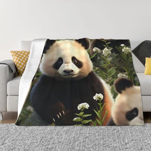 Couverture Micro Polaire Premium Panda - Plaid Confortable Chaud et Durable